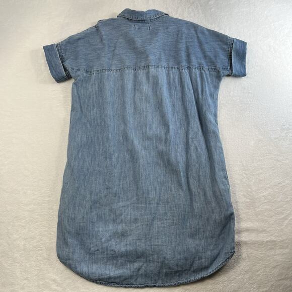 MADEWELL Sz S Courier Denim Dress Shirtdress Lauryn Wash Blue Relaxed Fit Casual - Picture 15 of 16